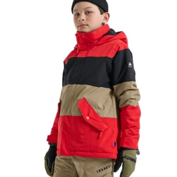 Burton Youth Boy's Symbol Snow Jacket - Tomato/True Black/Kelp ski coat snow XL - Picture 1 of 12